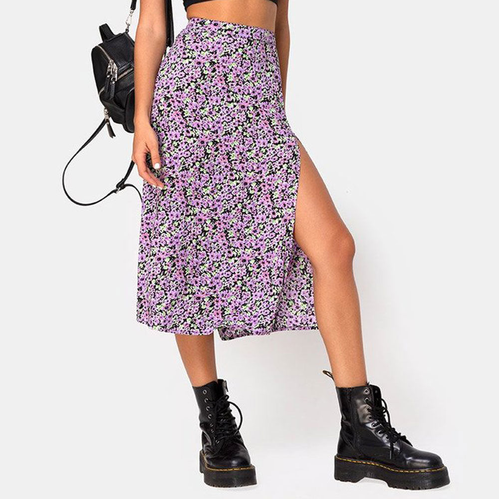 Leopard-Print Split Maxi Dress