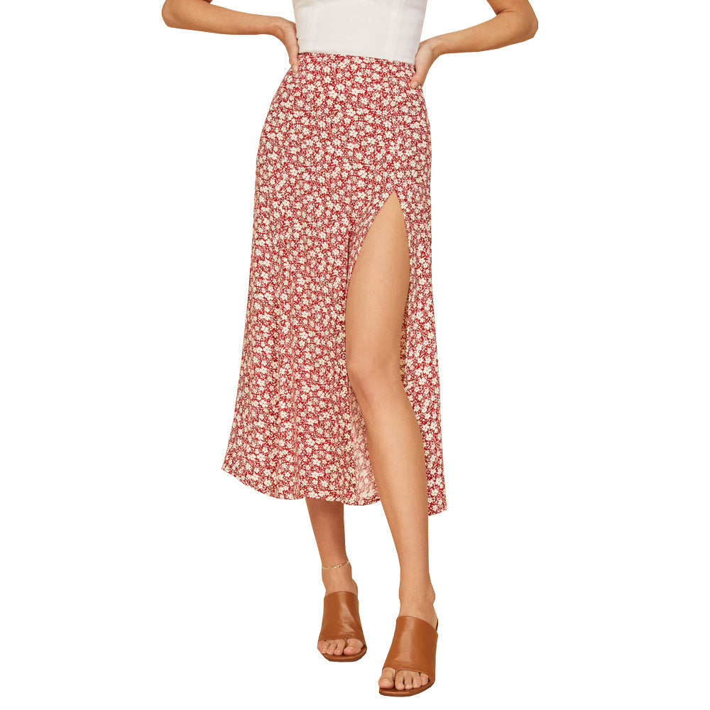 Leopard-Print Split Maxi Dress