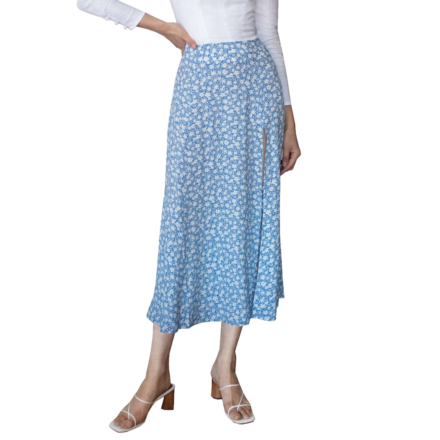 Leopard-Print Split Maxi Dress