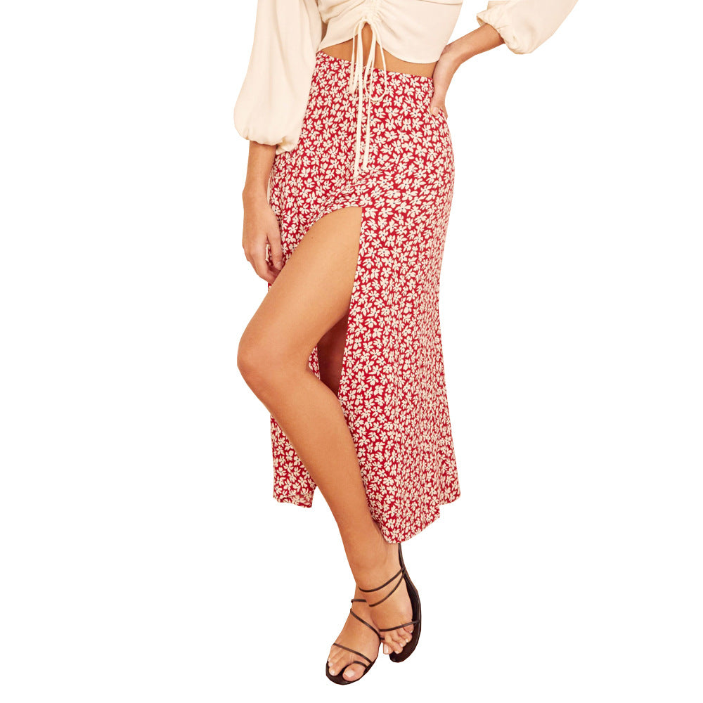 Leopard-Print Split Maxi Dress