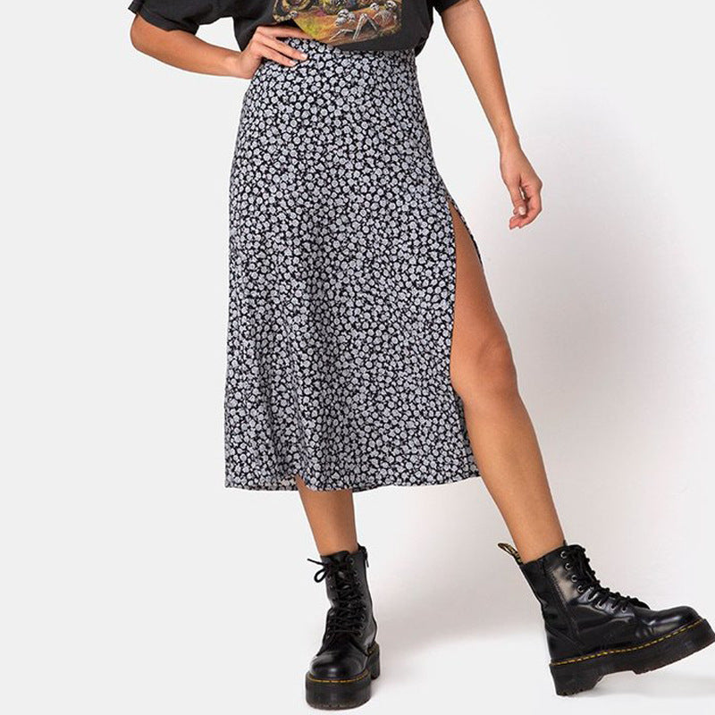 Leopard-Print Split Maxi Dress