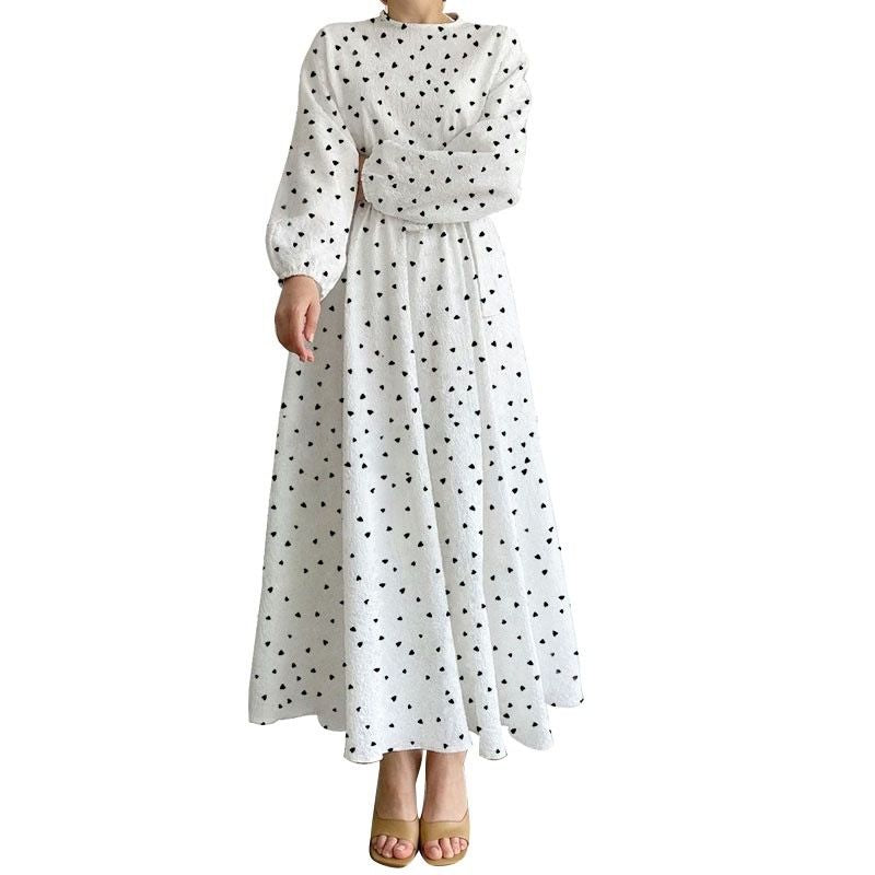 Long Sleeved Polka Dot Dress