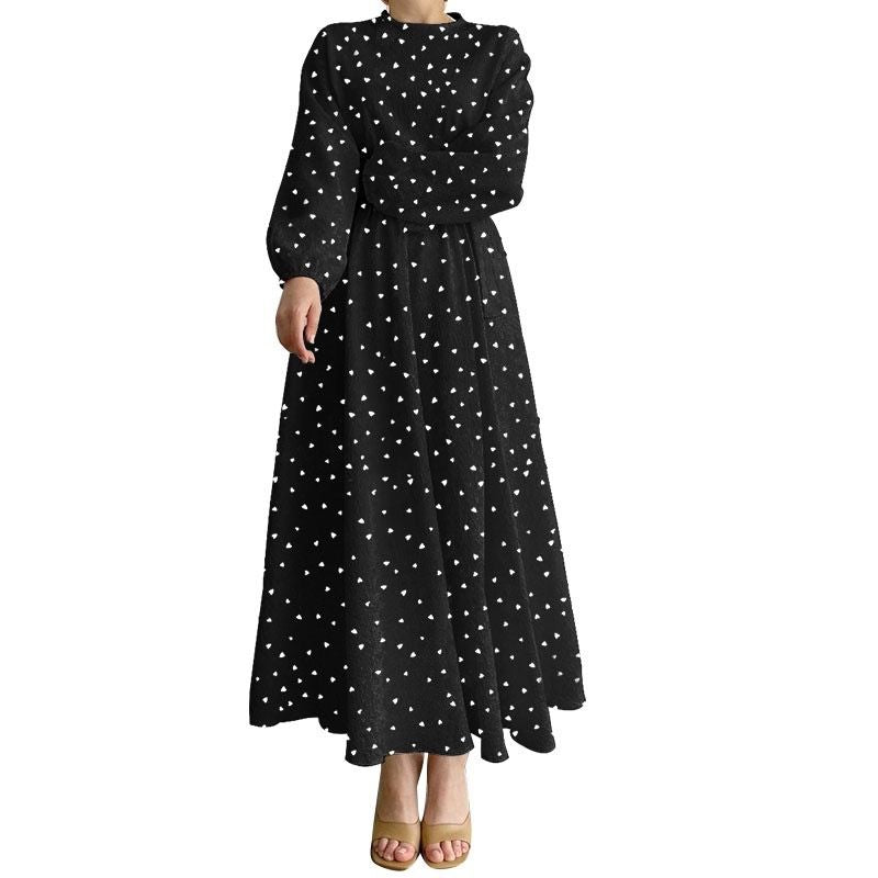 Long Sleeved Polka Dot Dress