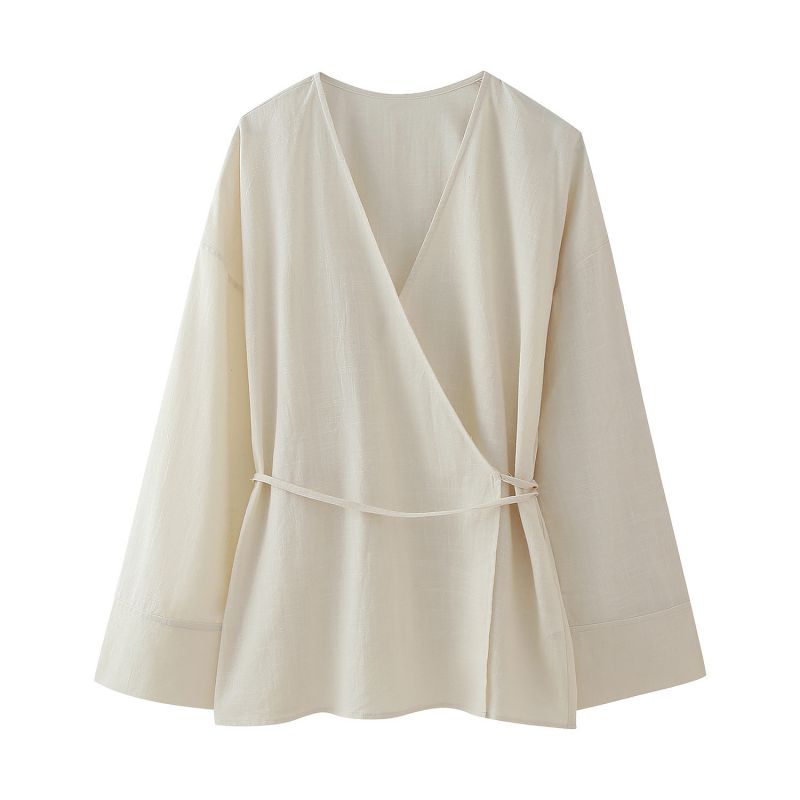 Texclaimed Double-Breasted Kimono Pants