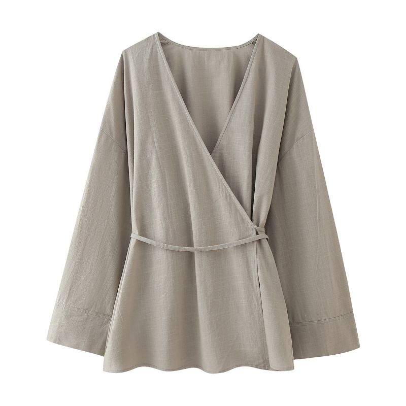 Texclaimed Double-Breasted Kimono Pants