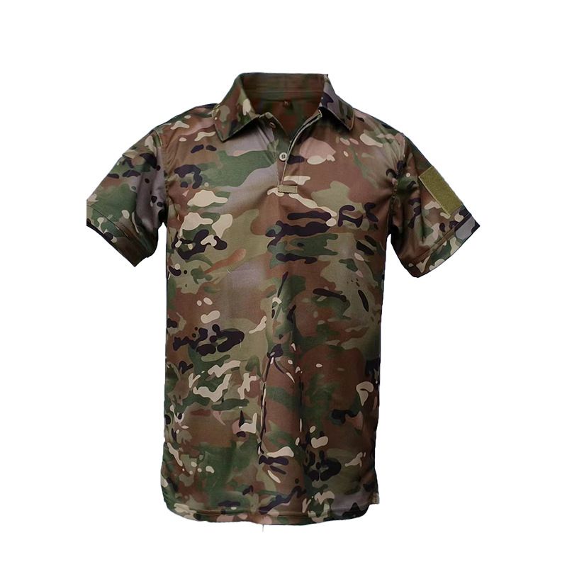 Men's Solid Color Lapel Short Sleeve