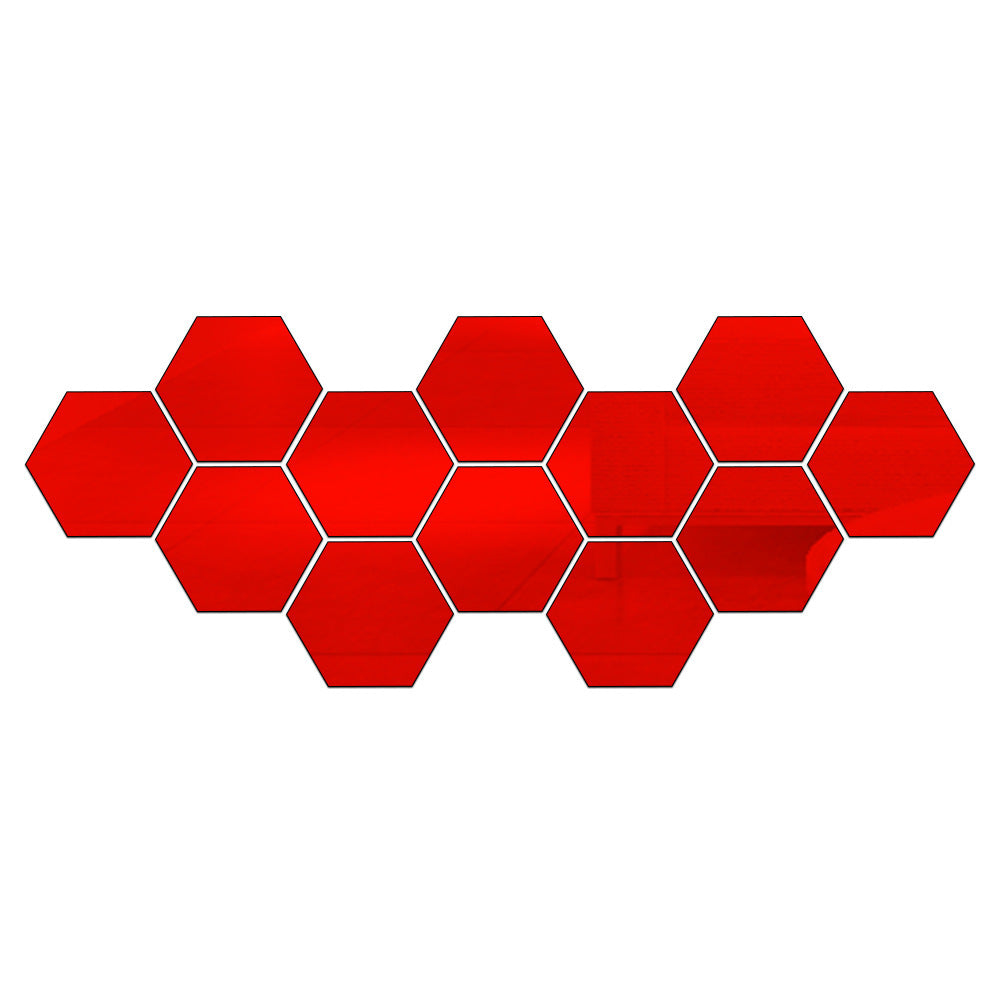 Hexagonal Acrylic Mirror Wall Sticker