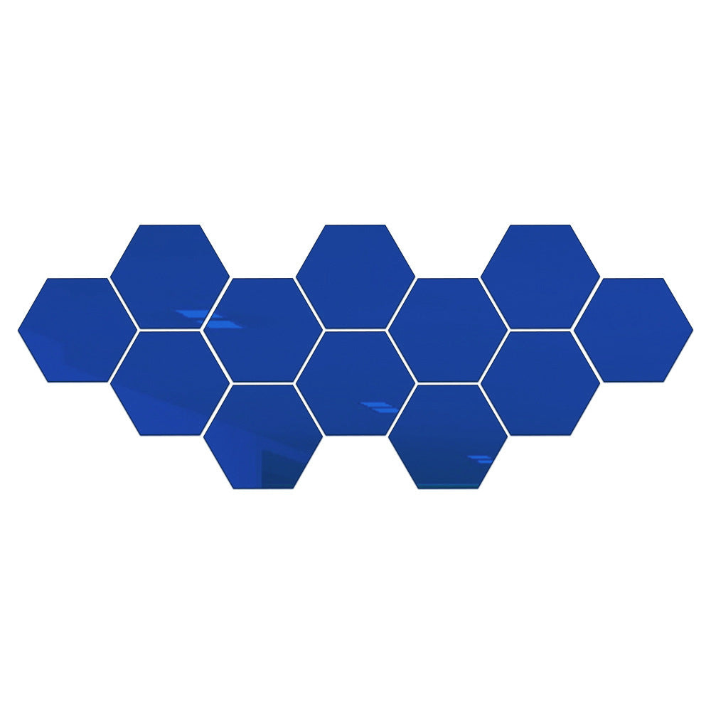 Hexagonal Acrylic Mirror Wall Sticker