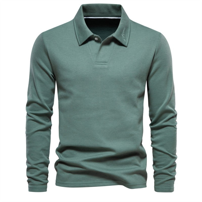 Casual Solid Color All-Match Polo Shirt