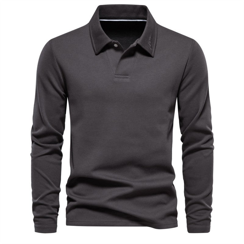 Casual Solid Color All-Match Polo Shirt