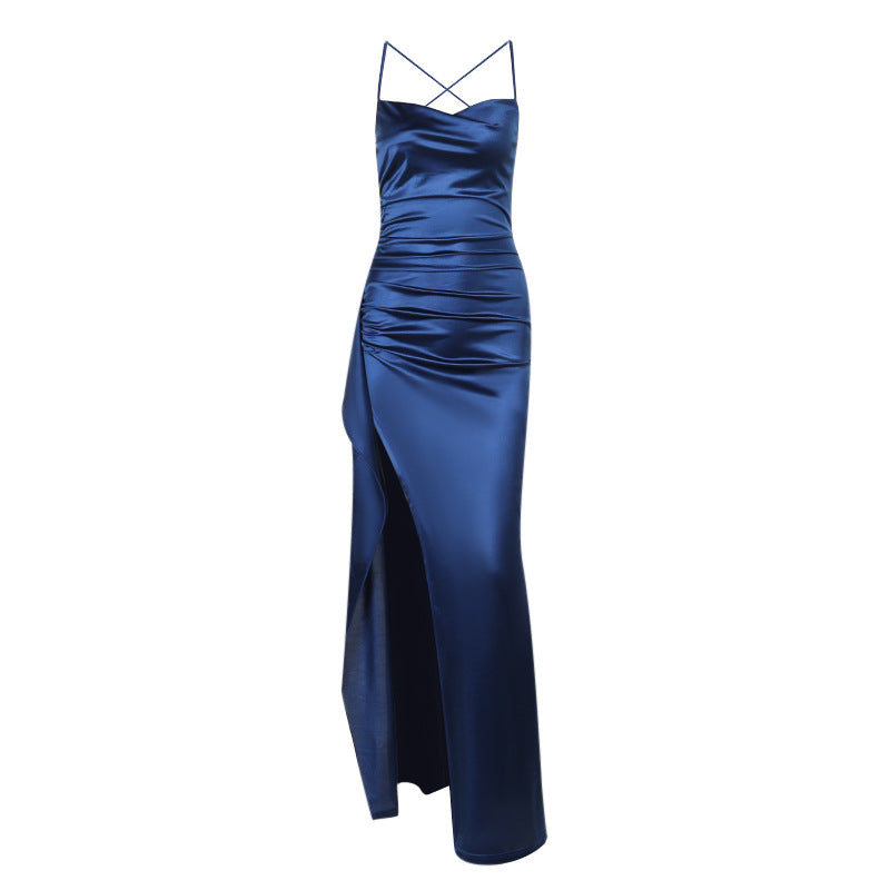 Split Satin Dress
