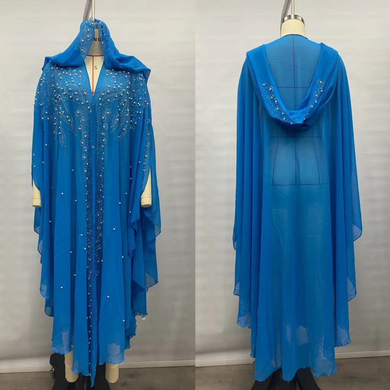 Muslim Shawl Hooded Cape Dress