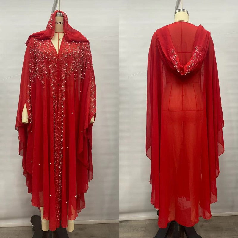 Muslim Shawl Hooded Cape Dress