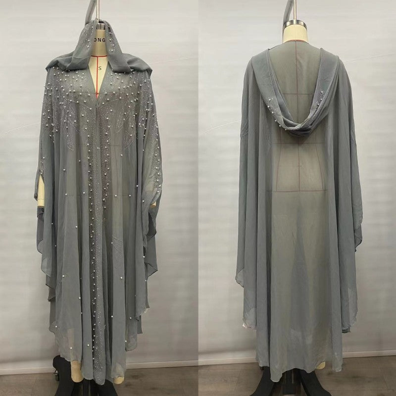 Muslim Shawl Hooded Cape Dress