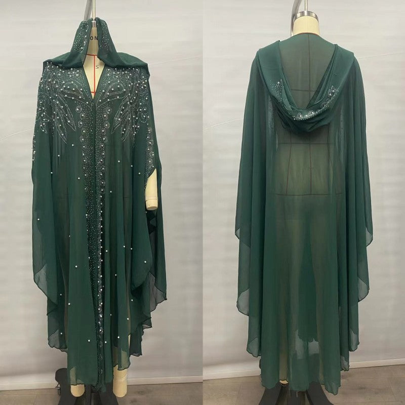 Muslim Shawl Hooded Cape Dress