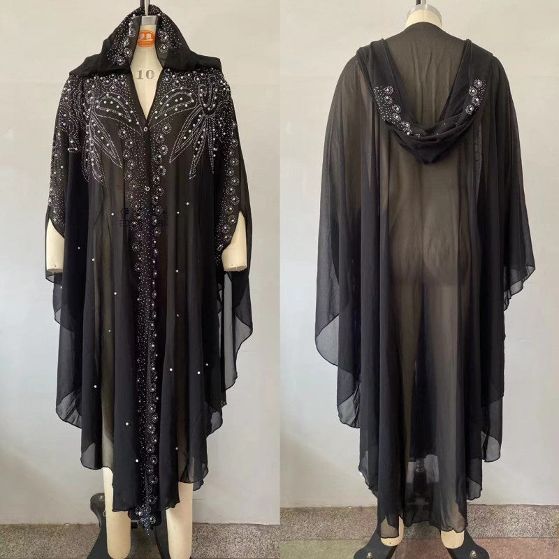 Muslim Shawl Hooded Cape Dress