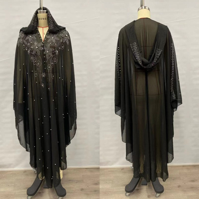 Muslim Shawl Hooded Cape Dress