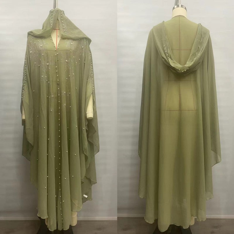 Muslim Shawl Hooded Cape Dress