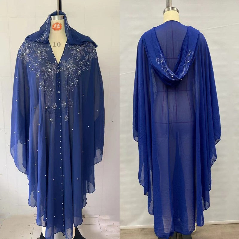 Muslim Shawl Hooded Cape Dress