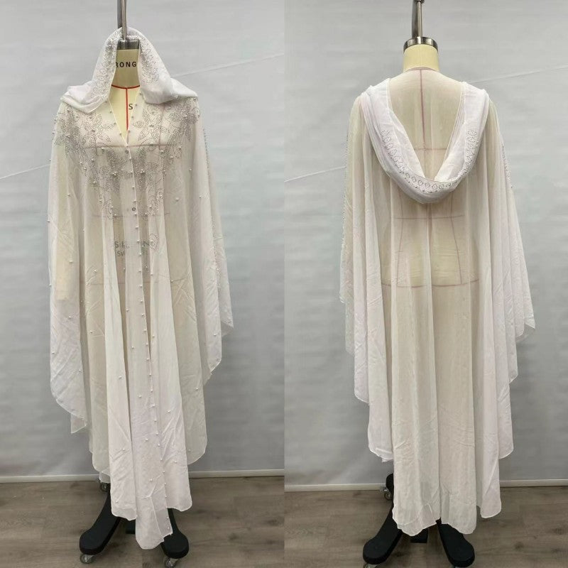 Muslim Shawl Hooded Cape Dress