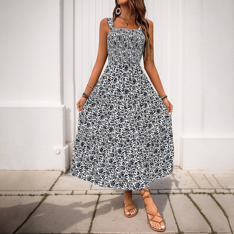 Floral Backless Dress