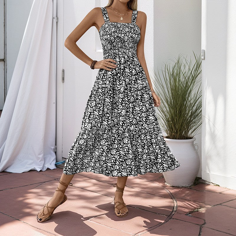 Floral Backless Dress
