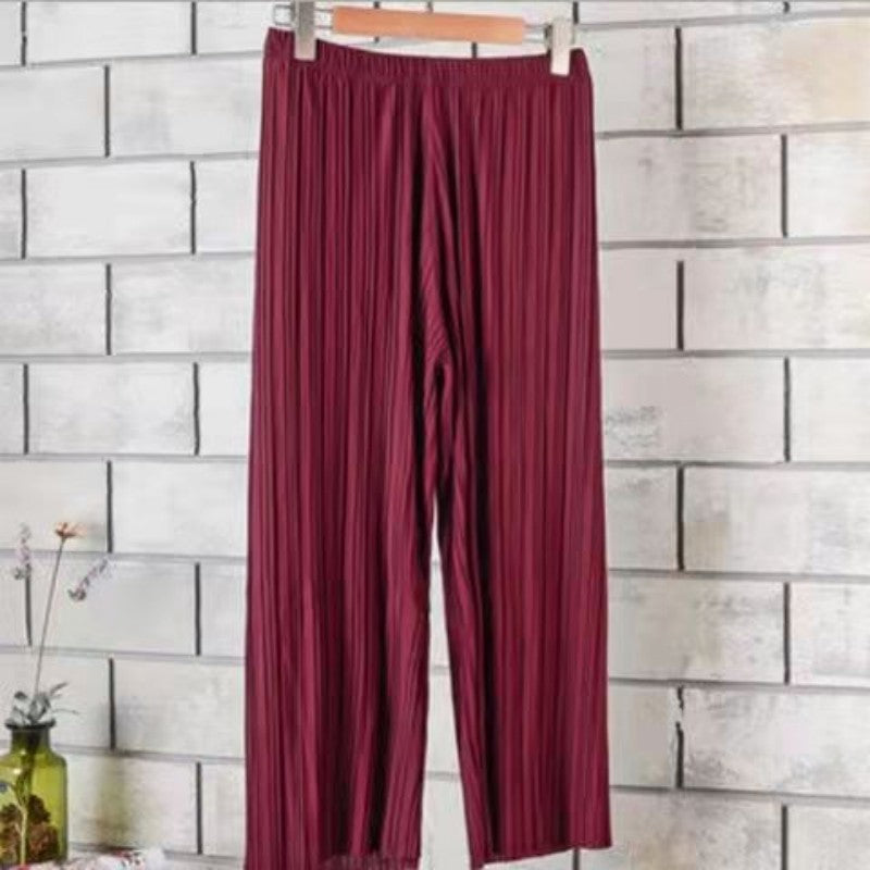 Pleated Wide-Leg Pants