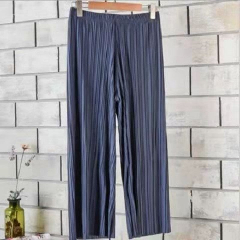 Pleated Wide-Leg Pants