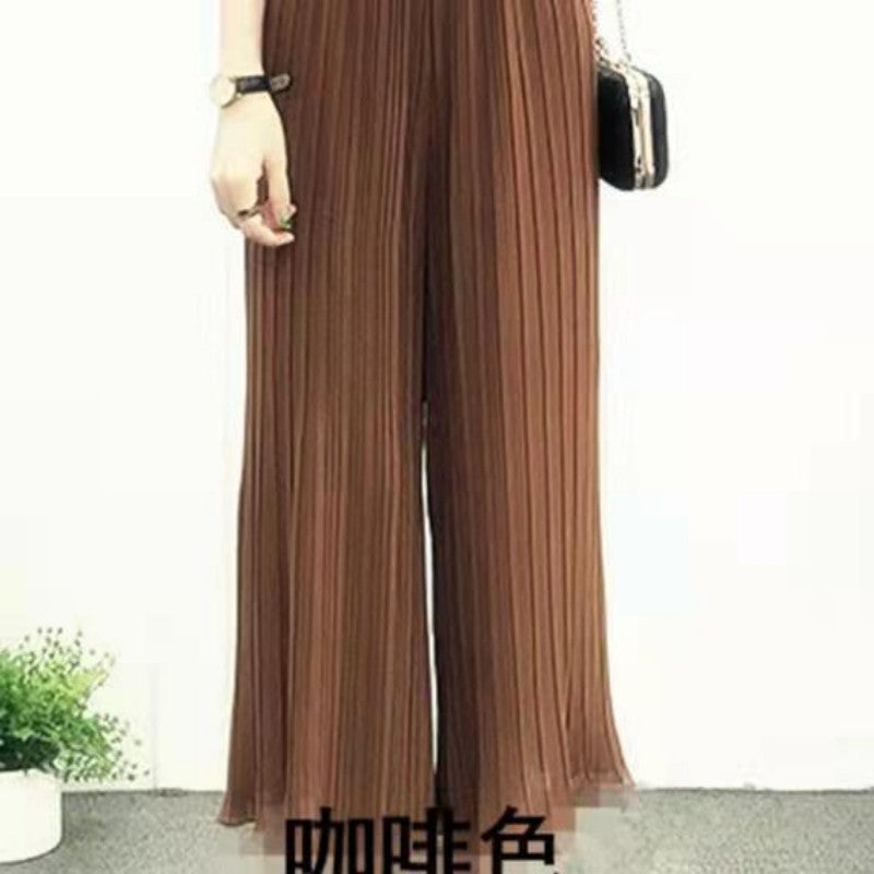 Pleated Wide-Leg Pants