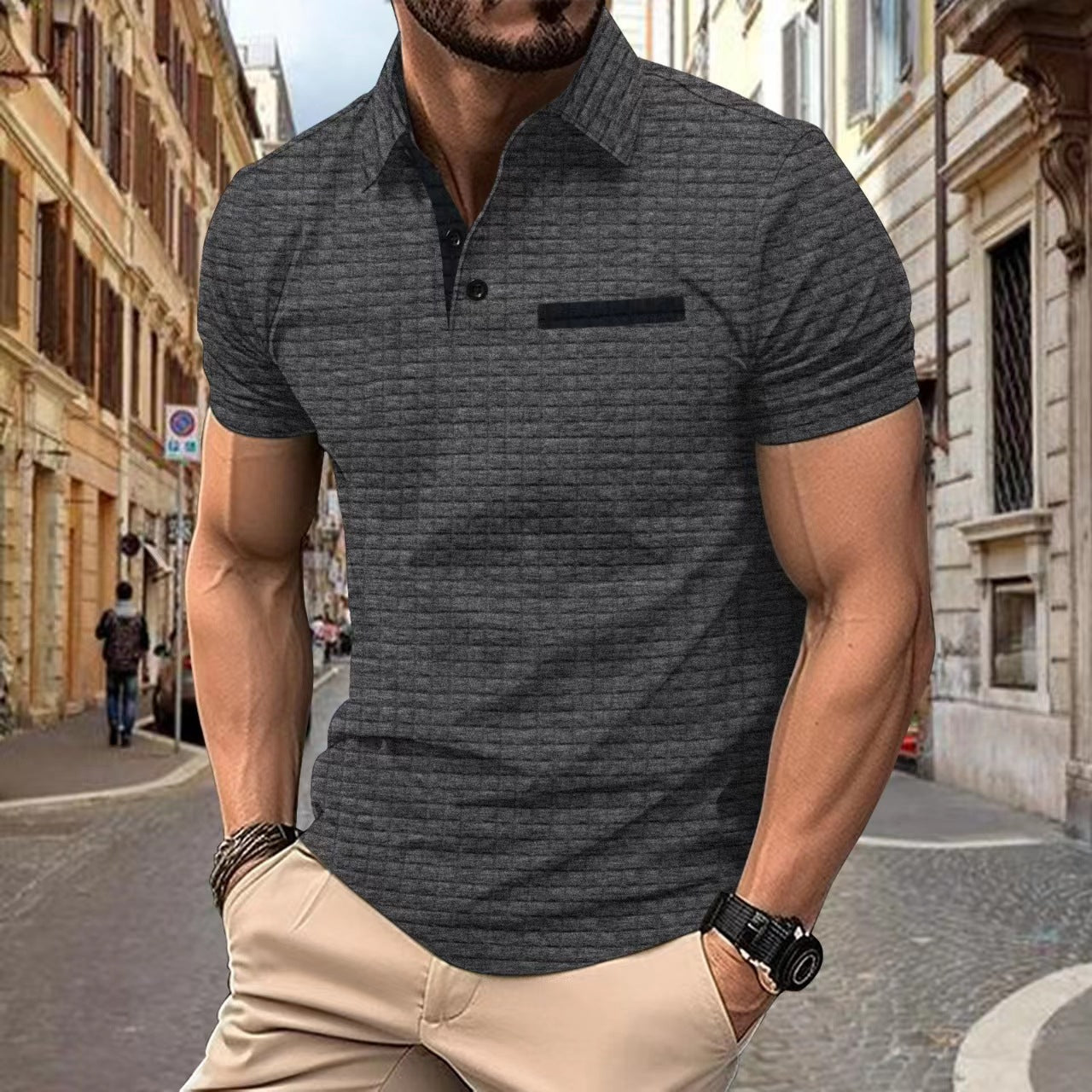 Jacquard Plaid Shirt