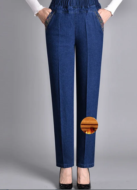 Tight-Waist Stretch Jeans