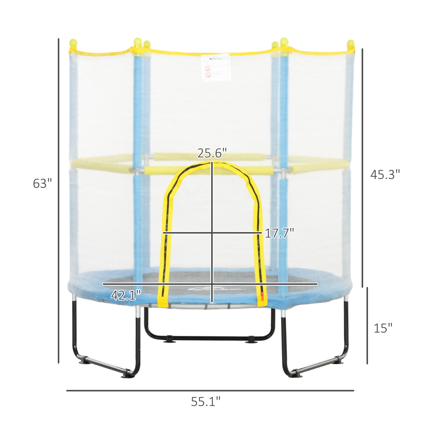 Trampoline for Kids with Safety Enclosure Net