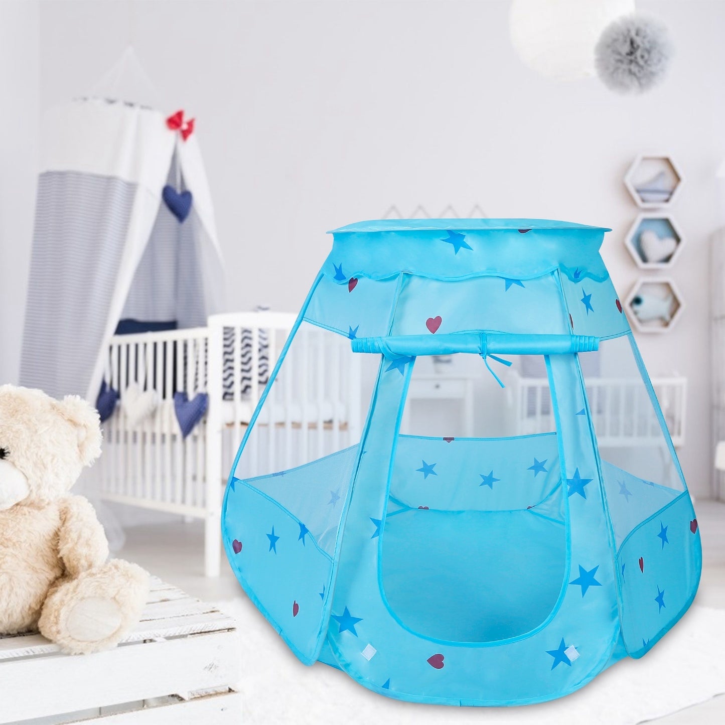 1Pc Kids Popup Game Tent Indoor Outdoor Castle Game Play Tent Birthday Gift For Kids  No Balls Light Included