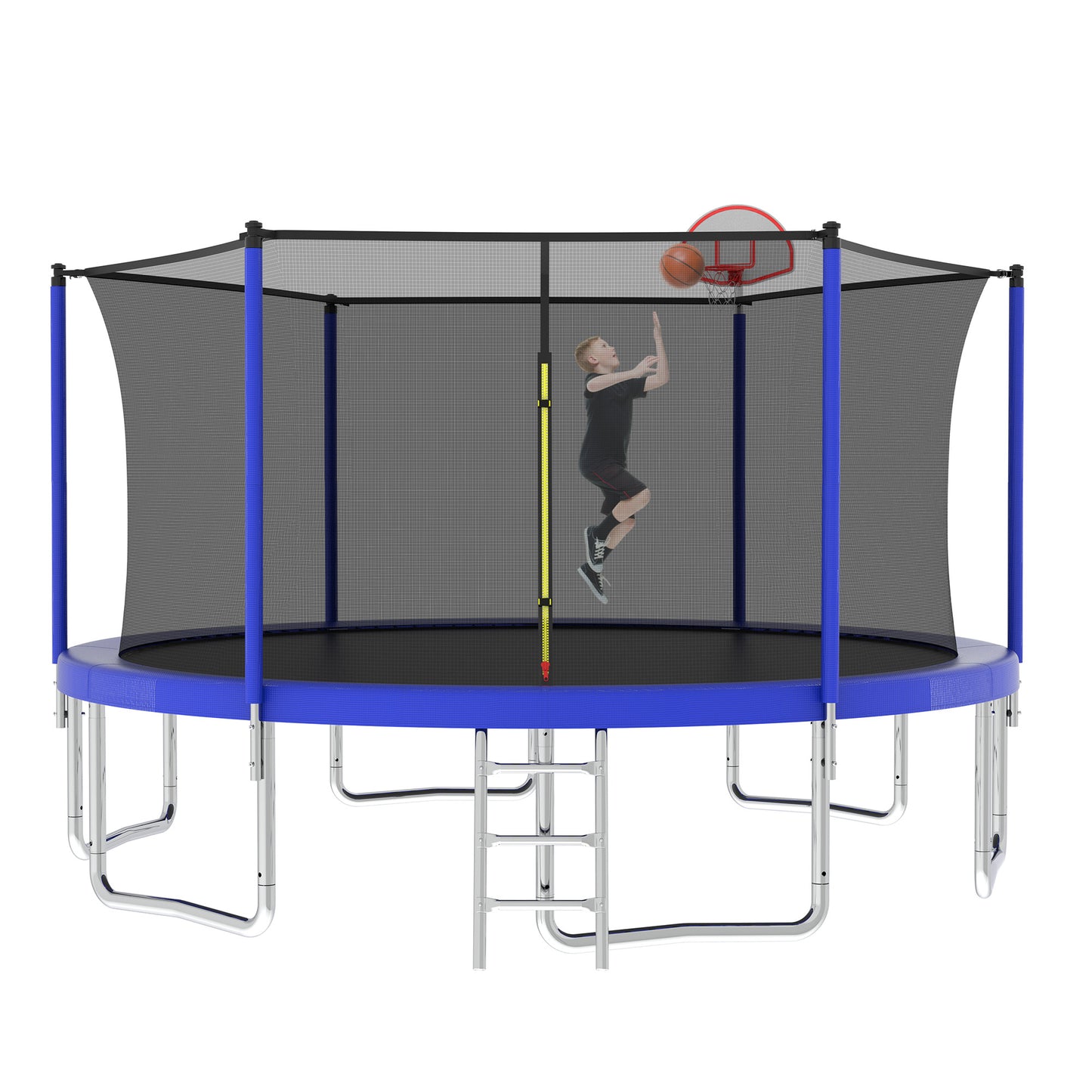 14FT For Kids Children With Safety Enclosure Net Outdoor Backyards Large Recreational Trampoline