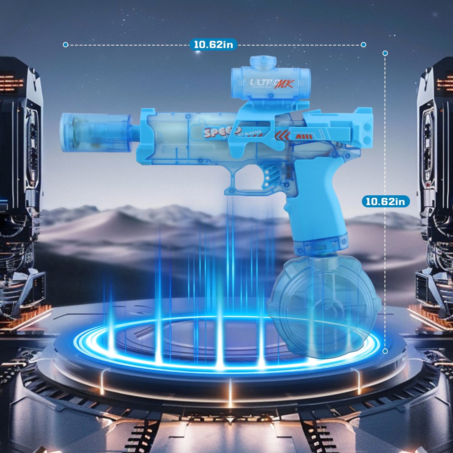 Electric Water Gun With LED Light, Power Water Jet Pistol , Outdoor Games For Kids, Suitable For Summer, Outdoor, Party, Birthday Present, Swimming Pool