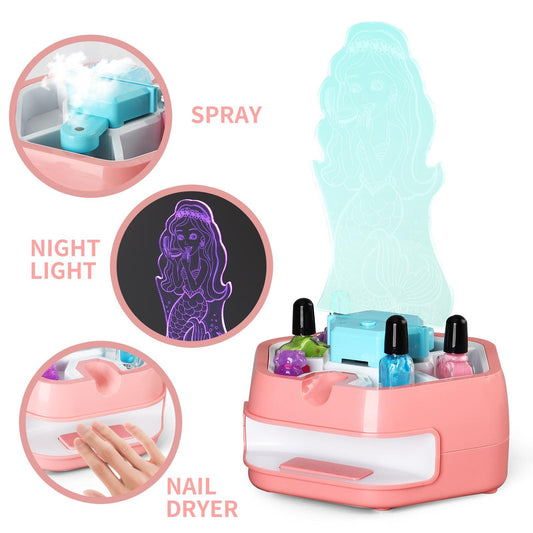 Kids Makeup And Nail Art Spray Set Toys Creative Playtime Fun Kids Fun Nail Art Perfect Holiday Gift
