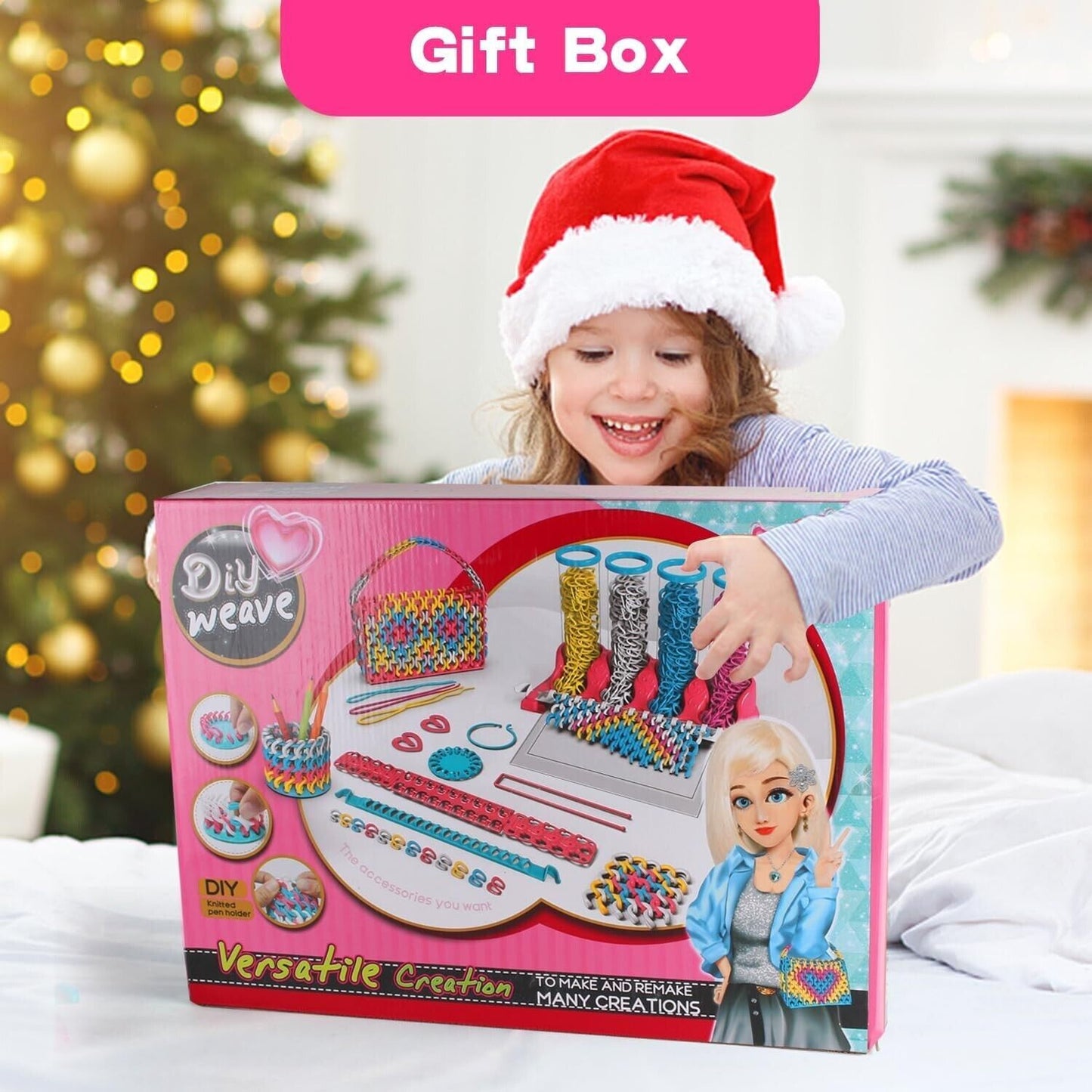 DIY Toys Puzzle Creative Ribbon Woven Hand Ropes Jewelry Making For Children Toy,Girls Kids Toy Gifts.Logistics Is Randomly Sent By UP,USPS,FEDEX