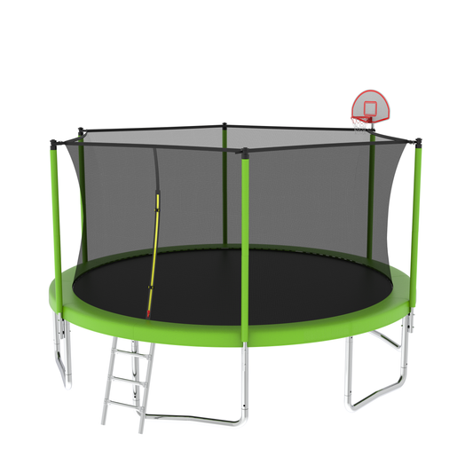 14FT For Kids Children With Safety Enclosure Net Outdoor Backyards Large Recreational Trampoline