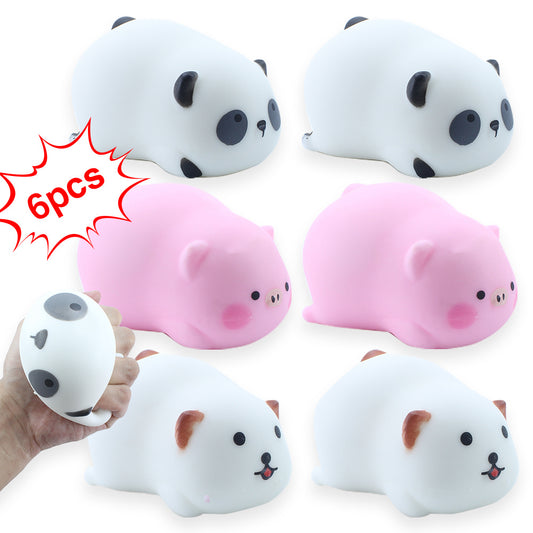 6 PCS  Small Animal Squeeze Toys