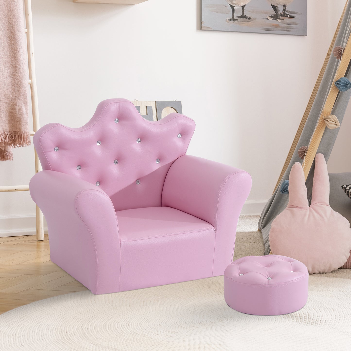 Kids Sofa Set with Footstool