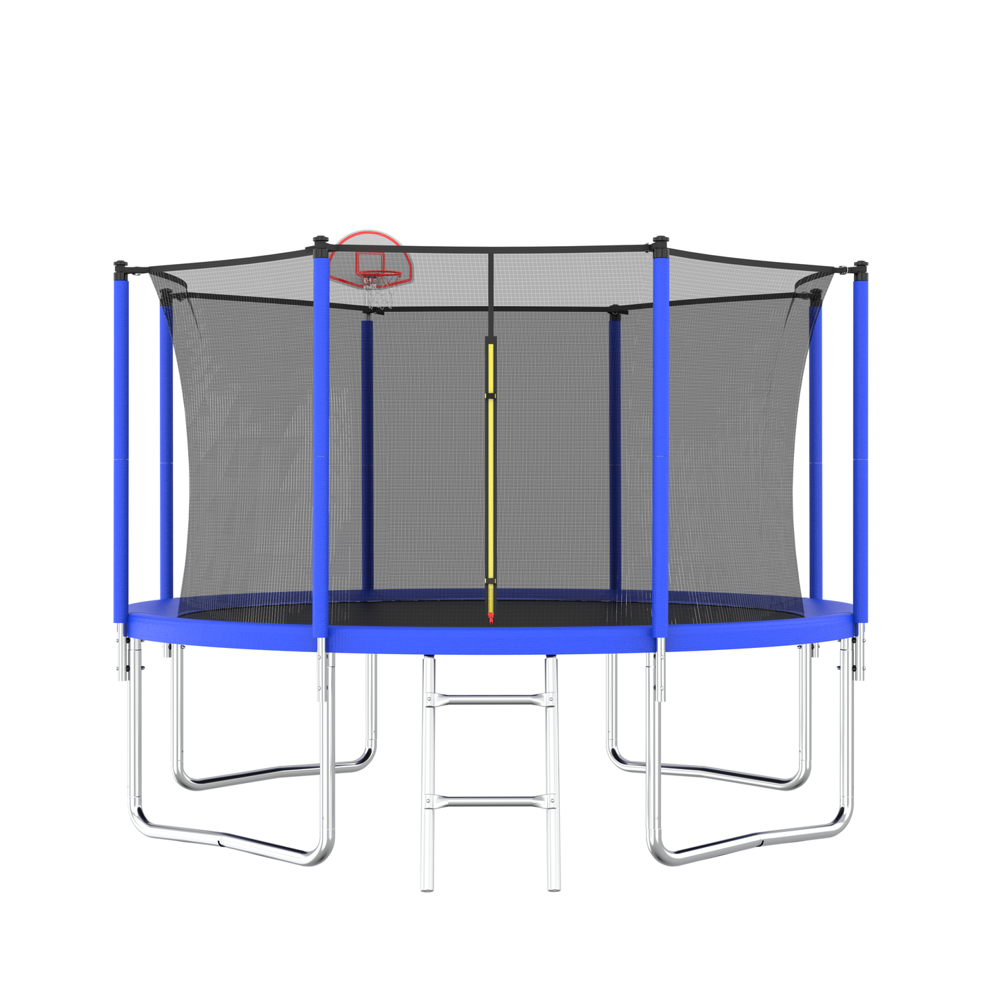 12FT Trampoline For Kids & Adults With Basketball Hoop And Ball ,Recreational Trampolines With Safety Enclosure For Back Yard Outdoor