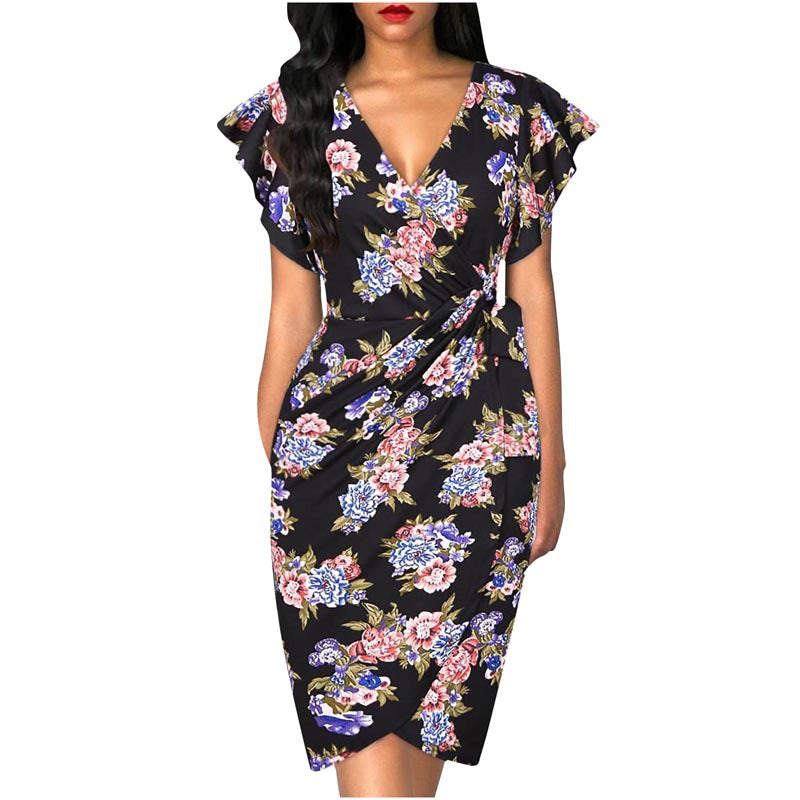 Pleated Solid Color Dress