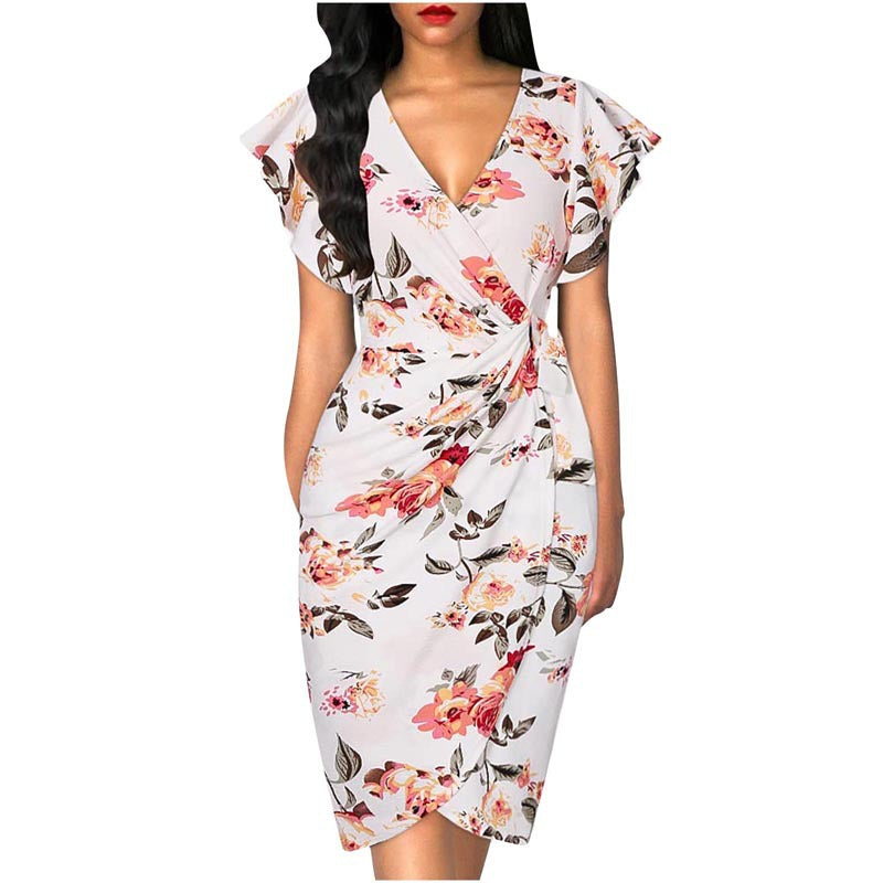 Pleated Solid Color Dress