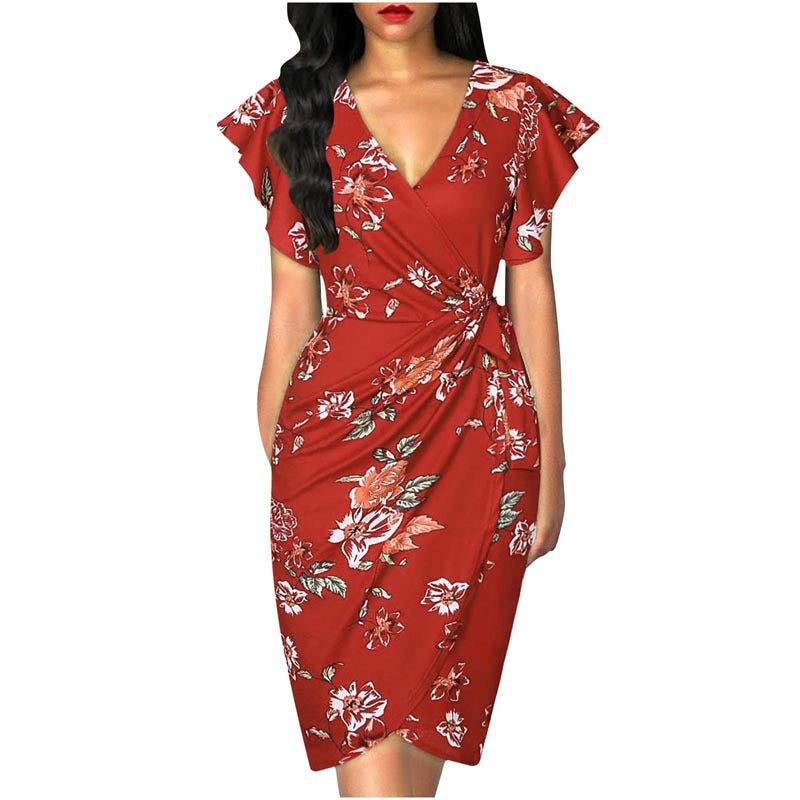 Pleated Solid Color Dress