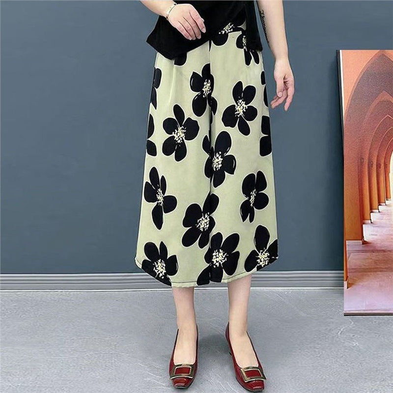 Printed Cropped Pants
