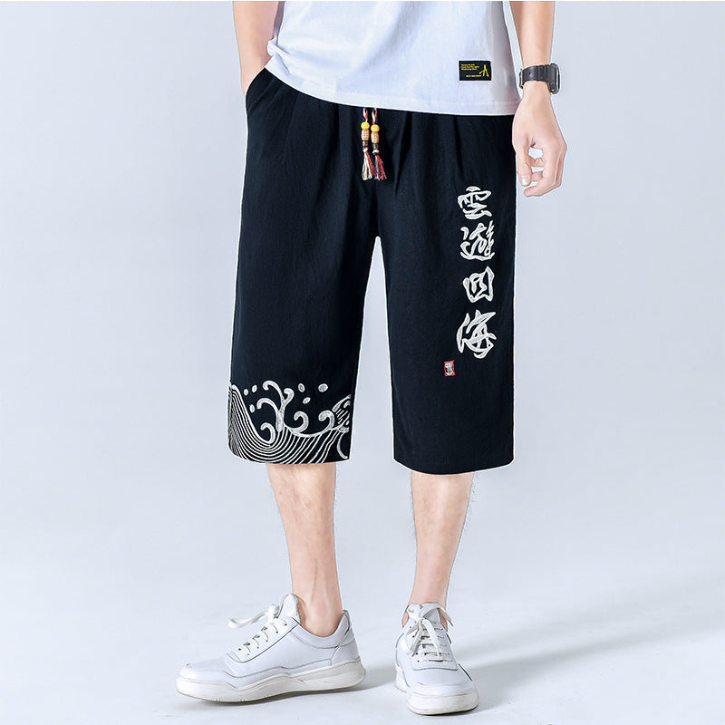Five Embroidered Cotton And Linen Hallen Pants