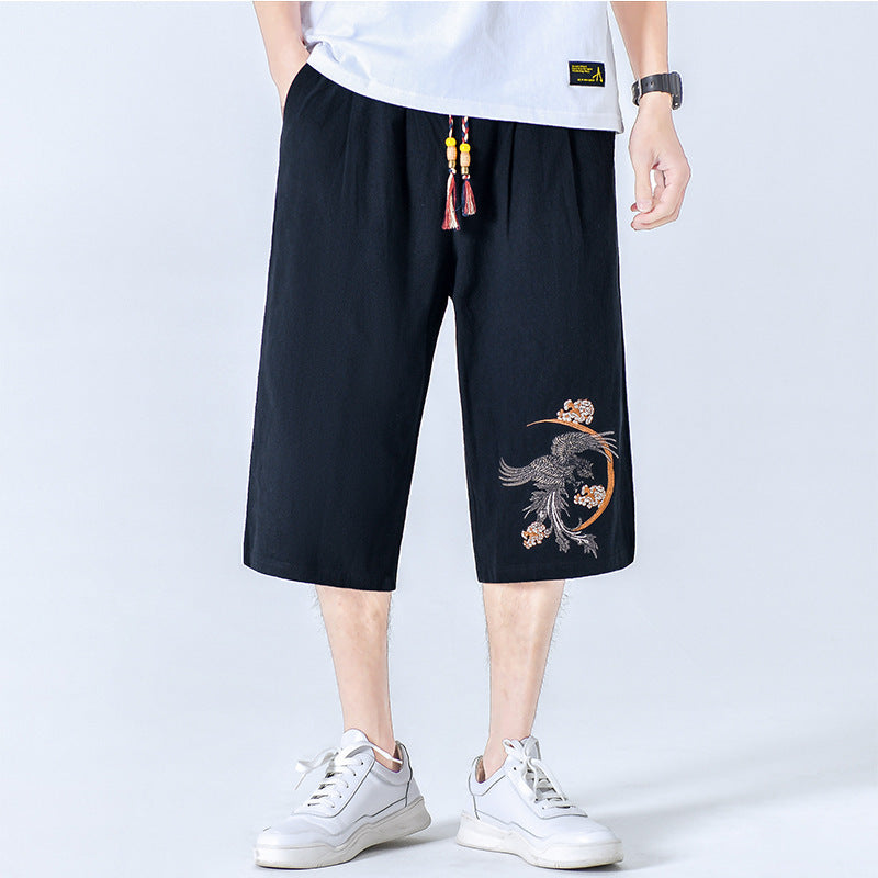 Five Embroidered Cotton And Linen Hallen Pants