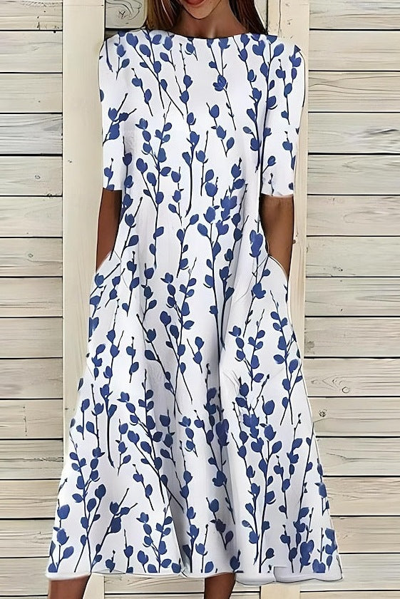 Printed Large Width Dress