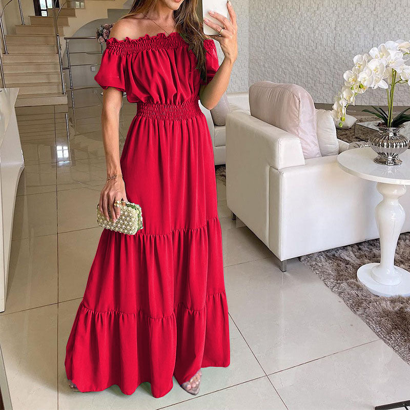 One-word Collar Dress