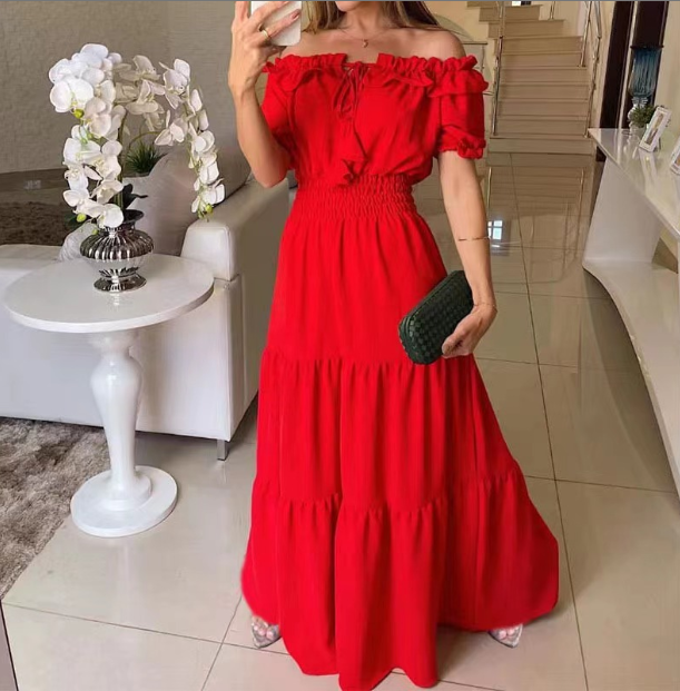 One-word Collar Dress